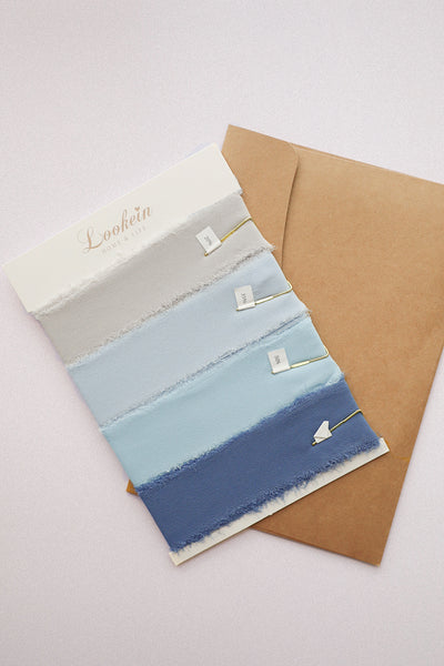Handmade 1.5" Chiffon Silk-Like Ribbon, French Dusty Blue