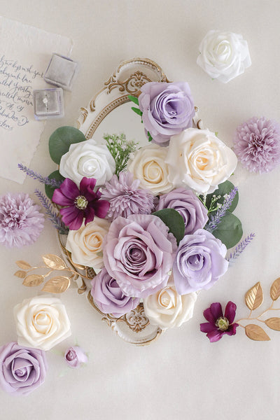 Fragrant Lavender Deluxe Artificial Flowers Box