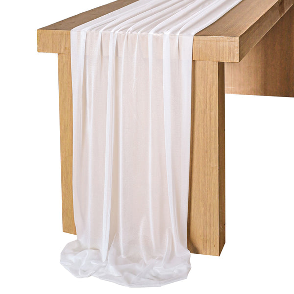 10ft white chiffon table runner table linen
