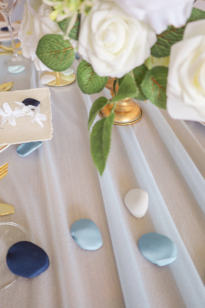 10 Feet Baby Blue Chiffon Table Runner