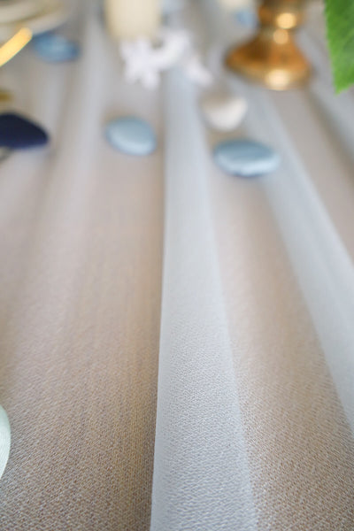 10 Feet Baby Blue Chiffon Table Runner