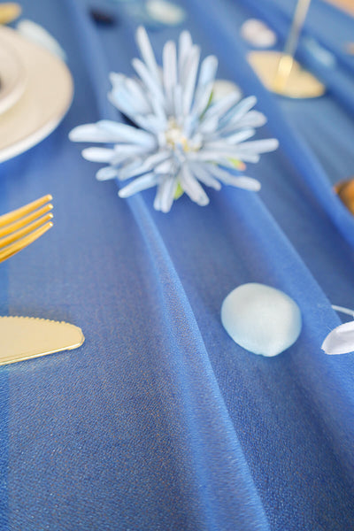 10 Feet Royal Blue Chiffon Table Runner