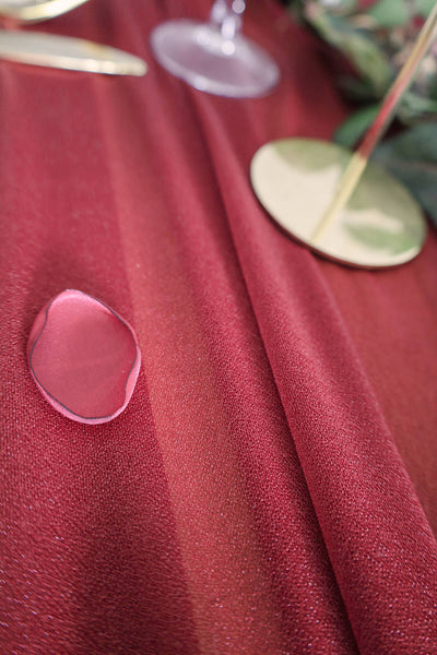 10 Feet Burgundy Chiffon Table Runner