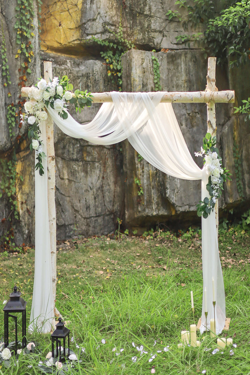 30 in. W x 26.5 ft. Easy Hanging Wedding Arch Draping Fabric 3