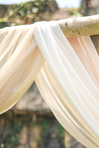 Sheer Wedding Arch Draping 30"w x 6.5Yards (Set of 3) - Nude