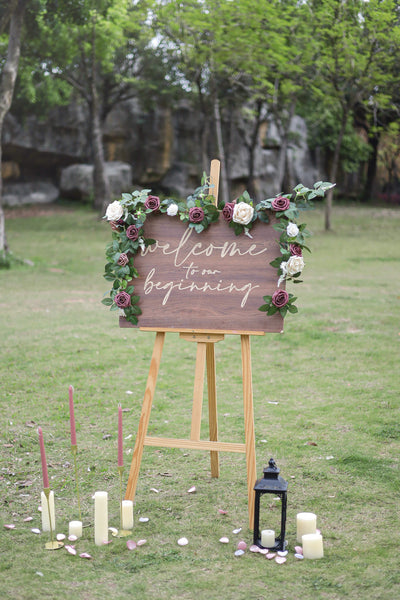 5FT Flower Garland in Elegant Dusty Rose & Mauve
