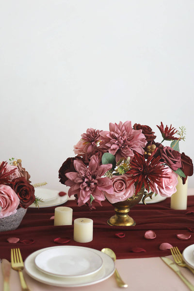 Classic Burgundy Deluxe Flowers Box