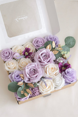 Fragrant Lavender Deluxe Artificial Flowers Box