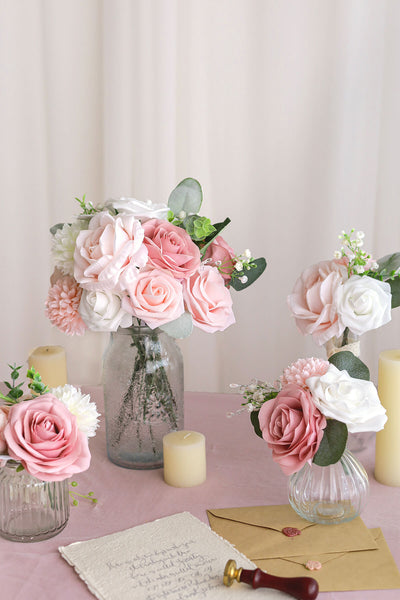 Dreamy Blush Deluxe Artificial Flowers Box