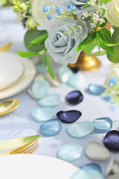 Satin Rose Petals - French Dusty Blue