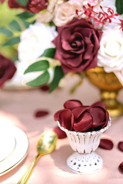 Satin Rose Petals - Burgundy