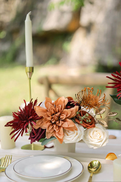 Chic Terracotta Deluxe Artificial Flowers Box
