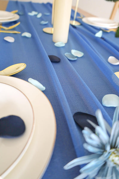 10 Feet Royal Blue Chiffon Table Runner